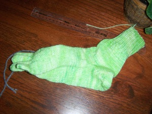 Finished toe socks - crew length